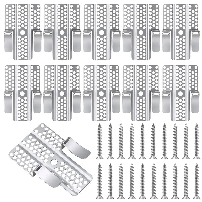 1/2-Inch Drywall Repair Clips with Screws - Professional Metal Drywall Backer Repair Tool Kit, Easy-to-Install Wall Hole & Patching Support Clips for Home Renovation & Sheetrock Repair (1/2 Inch)