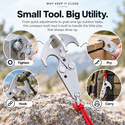 🪝 GrabPro™ 2.0 Stainless Steel Gravity Hook – Heavy-Duty Retrieval Claw Tool for Hard-to-Reach Items