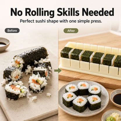 🍣 50% OFF Sushi Maker Mold – Perfect Homemade Rolls Made Easy