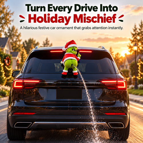 🎄 Funny Christmas Car Wiper Decoration – Holiday Mischief Ornament 🚗🎅
