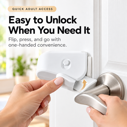🔒 Childproof Door Lever Lock – Easy Home Safety for Kids 👶