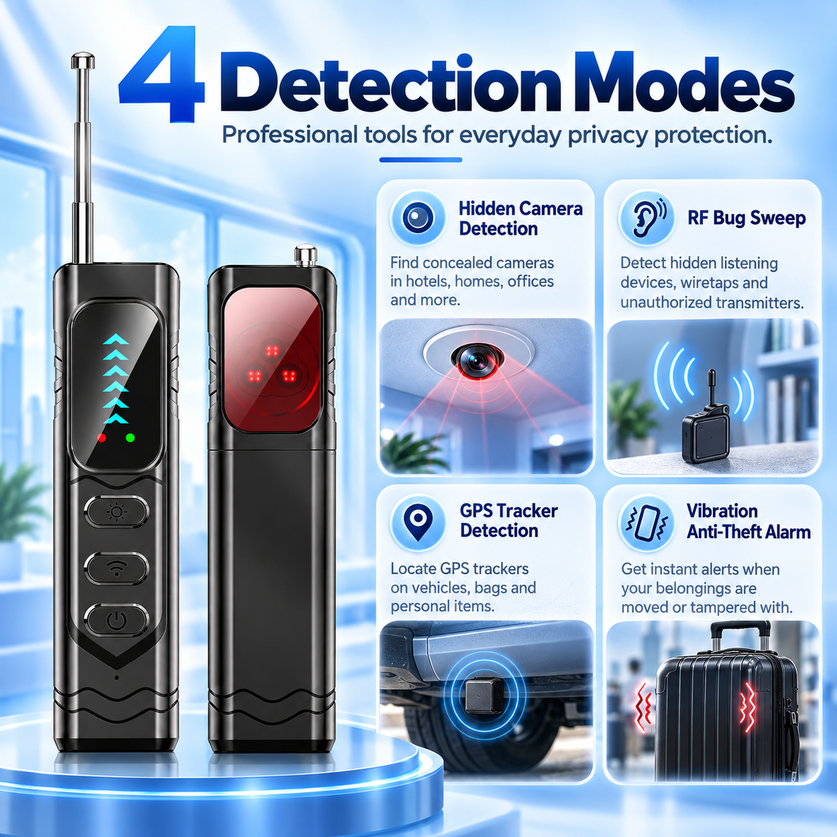🛡️ SpyGuard Pro™ Smart Anti-Spy Detector – Hidden Camera, Bug & GPS Tracker Scanner