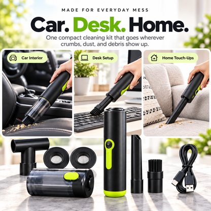 💨AirVac Pro™ Cordless Vacuum & Air Duster – 2-in-1 Detail Cleaning Kit
