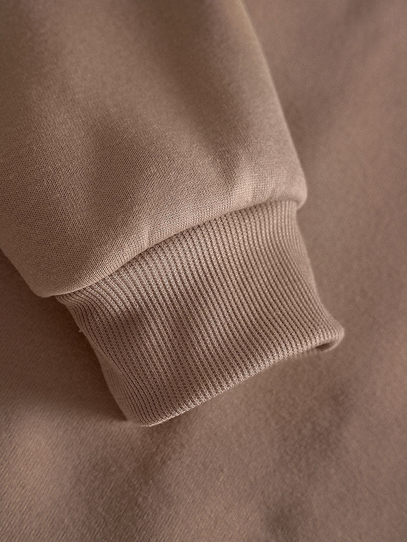 Men Solid Drawstring Pocket Detail Thermal Lined Sweatshirt