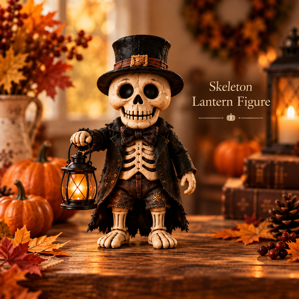 🎃 Halloween Monster Lantern Figurines – 5 Cozy Spooky Styles