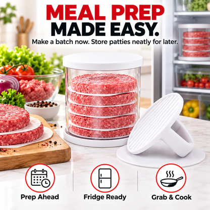 🍔 PattyPro™ Burger Press & Storage Set – Perfect Patties, Ready to Stack