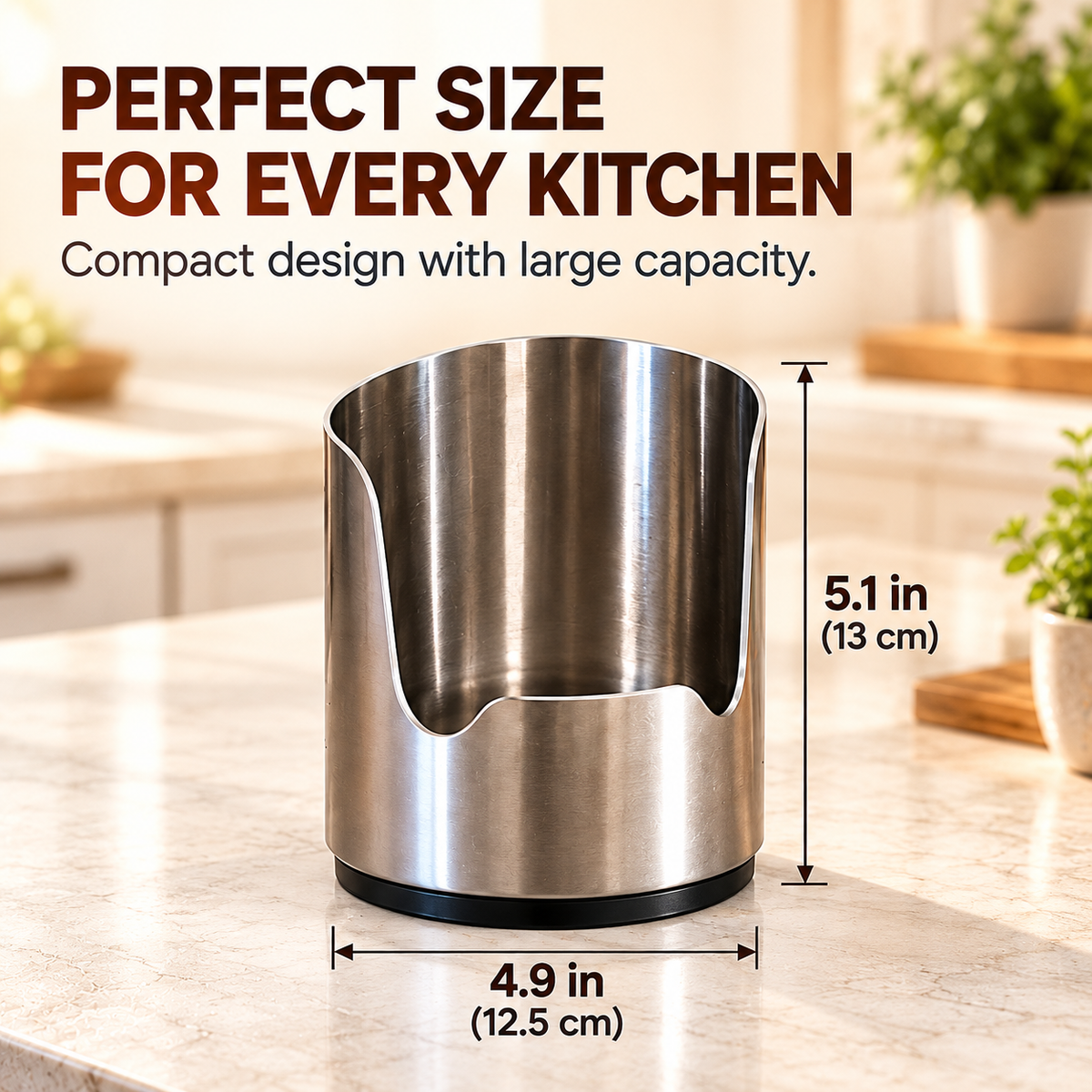 Product dimensions: approximately 4.9 inches wide and 5.1 inches tall, or 12.5 by 13 centimeters