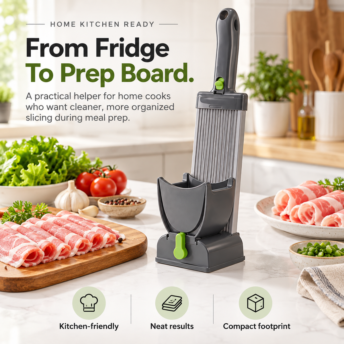 🥩 SliceMaster™ Manual Meat Slicer – Easy Kitchen Tool for Perfect Homemade Meat Cuts