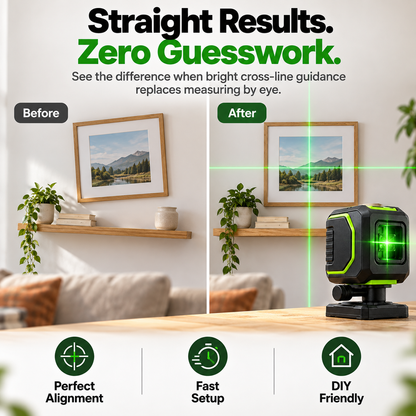 🎯LevelPro™ Self-Leveling Cross Line Laser – High-Precision Alignment Made Easy