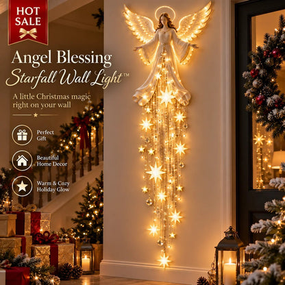 👼 HeavenGlow™ Angel Starfall Wall Light – Magical Christmas Blessing Decor