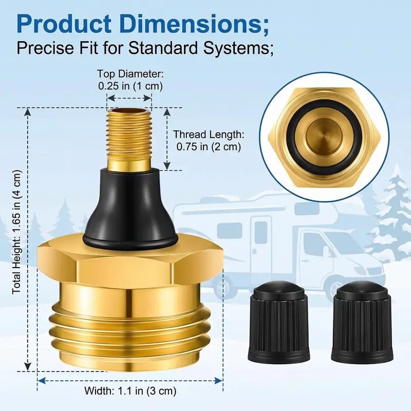 Brass RV blowout plug set - product image 2