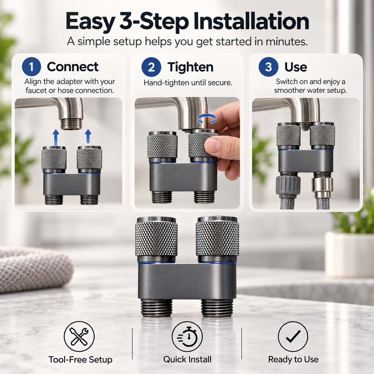 AquaSwitch™ Dual Flow Faucet Adapter ⭐⭐⭐⭐⭐