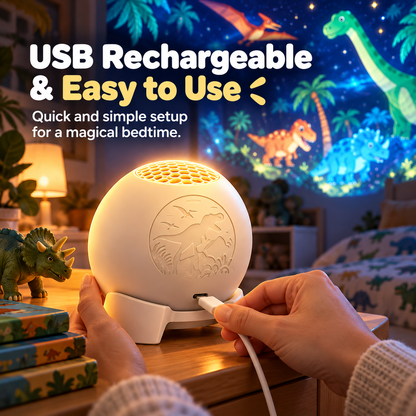 Dinosaur Night Light Projector – Magical Bedroom Star Projector for Kids