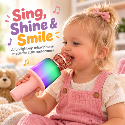 SingGlow™ – Kids Karaoke Microphone with Colorful LED Lights