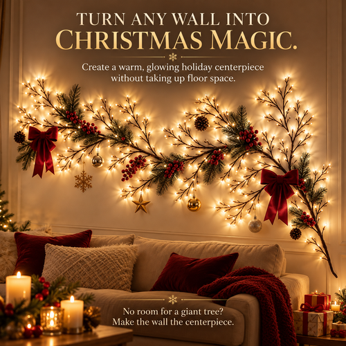 ChristmasGlow™ Flexible Branch-Style Holiday Lights with Remote Control