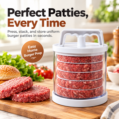 Stacking Burger Press — Shape, Separate & Prep Homemade Patties