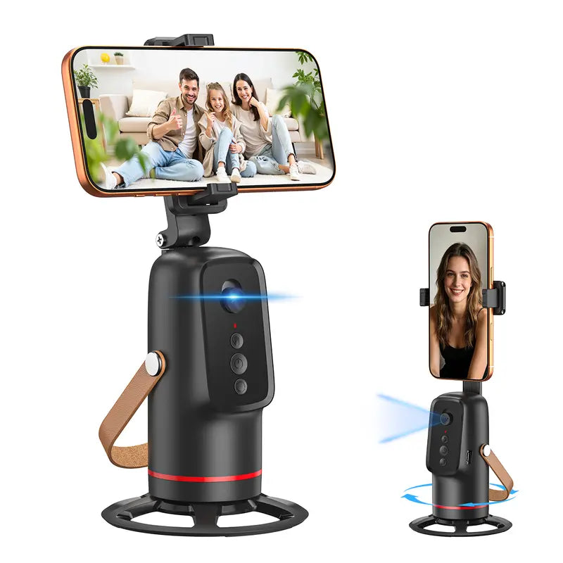 🎥 AI Face Tracking Tripod – Smart 360° Auto Tracking Phone Holder for Hands-Free Videos