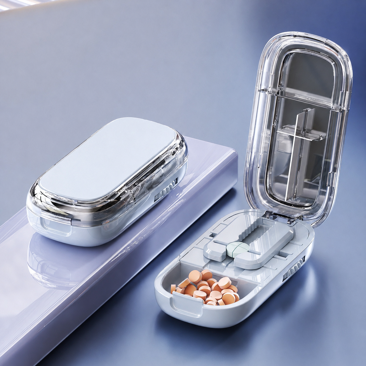 💊 Portable Pill Cutter｜Clean & Accurate Medicine Splitter