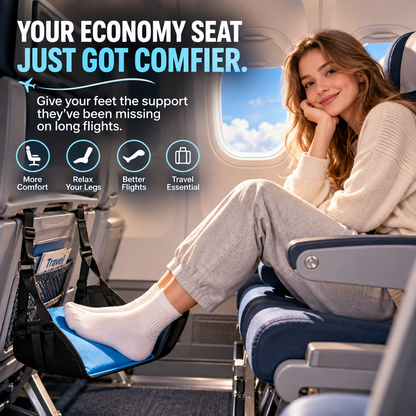 FlyEase™ Adjustable Airplane Footrest