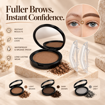 Waterproof Eyebrow Stamp & Shaping Kit – Natural Full Brow Powder