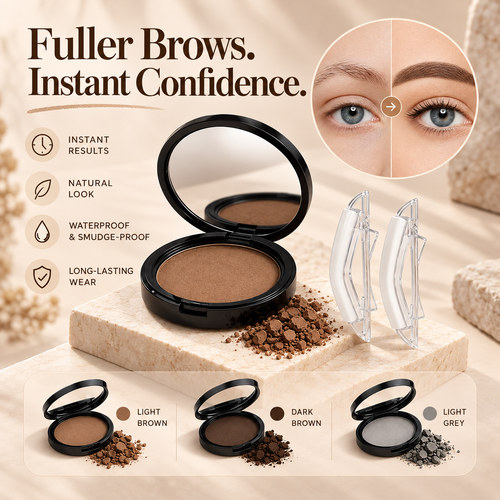 Waterproof Eyebrow Stamp & Shaping Kit – Natural Full Brow Powder