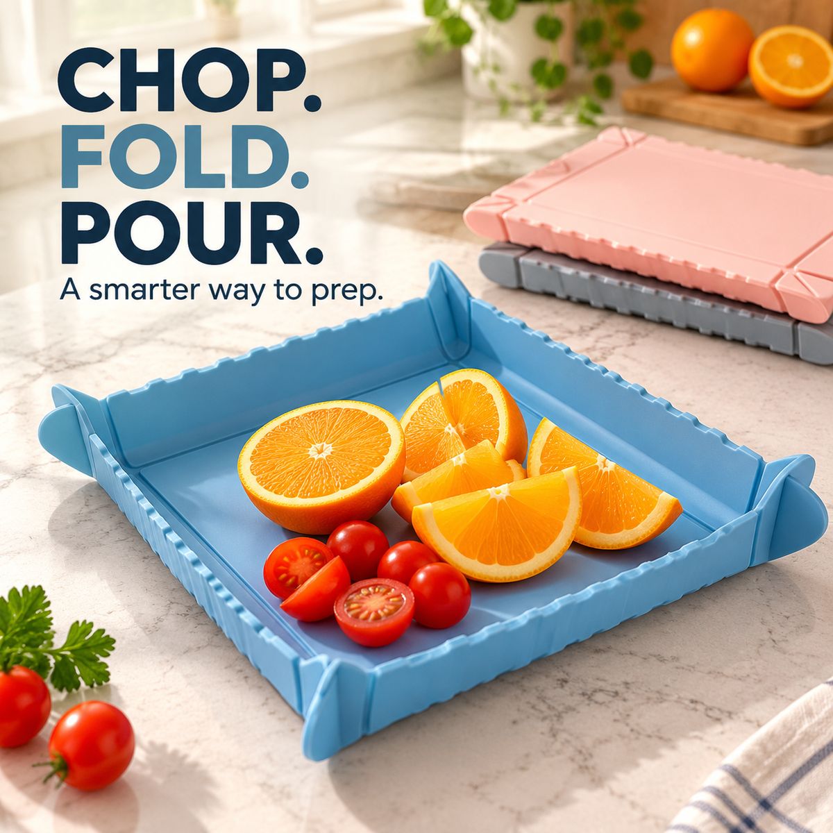 ✨ Fold & Pour™ – Foldable Cutting Board