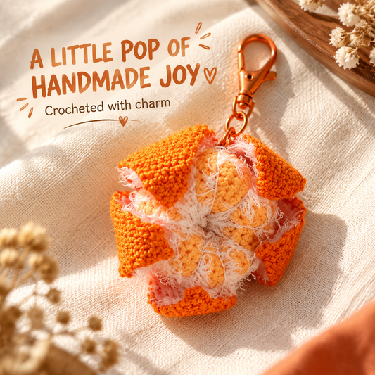 Crochet Orange Bag Charm 🍊 Cute Everyday Accessory
