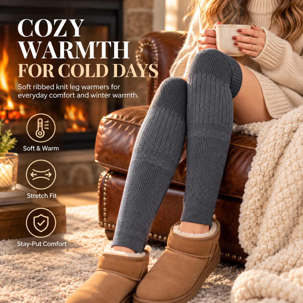 Cozy Ribbed Leg Warmers — Warmth Meets Everyday Comfort