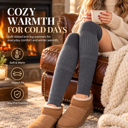 Cozy Ribbed Leg Warmers — Warmth Meets Everyday Comfort