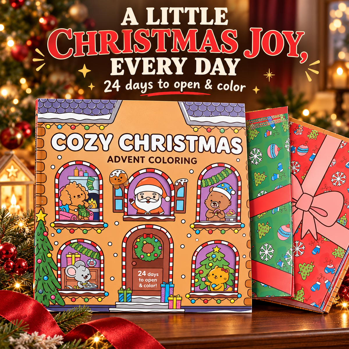 🎄 ColorJoy™ Christmas Advent Calendar – 24-Day Holiday Coloring Book
