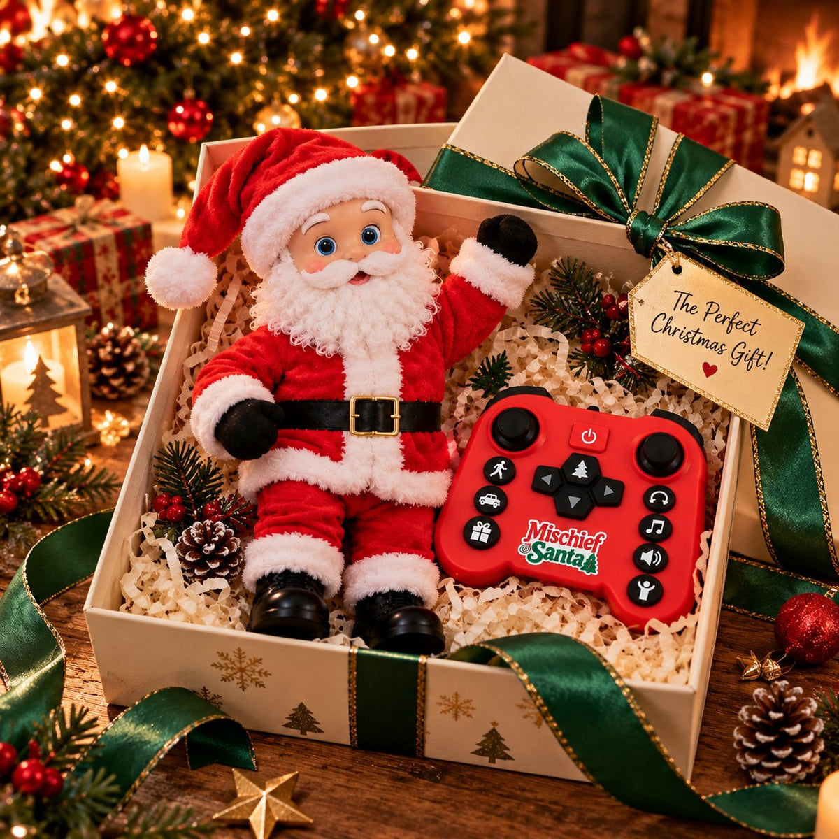 🎅 CHRISTMAS SPECIAL: Remote-Controlled Santa Claus – Moving Arms, Festive Surprises & Family Holiday Fun! 🎁