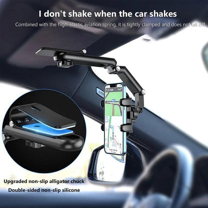 📱 1080° Visor Phone Holder – Rotate, Extend & Fold