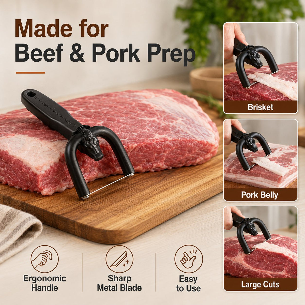 🎉 Handheld Meat Fat Trimmer – Precision Beef & Pork Trimming Tool