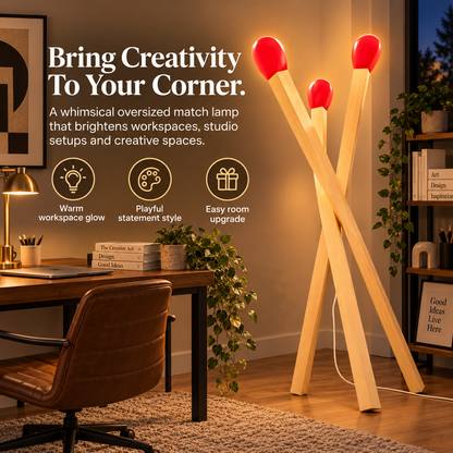 Light Up Your Space with a  Matchstick Lamp – Fun, Cozy & Eye-Catching Statement Floor Light