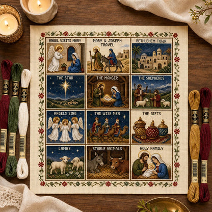 🔥HOT SALE🔥Beginner-Friendly Life of Jesus Bible Story Cross Stitch DIY Kit | 6 Biblical Collections with Fabric, Color-Matched Floss, Needle & Pattern Guide Included 💕