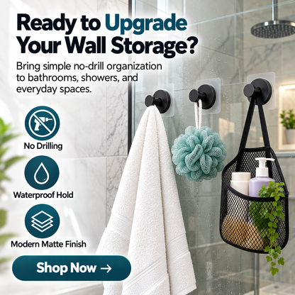 StickPro™ No-Drill Adhesive Wall Hooks – Peel, Press & Organize