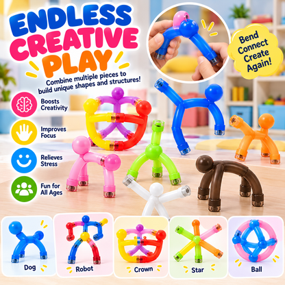 Unisex Kids' Magnetic Building Set (Set of 10)