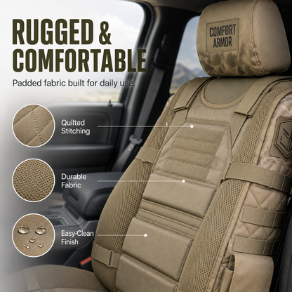 🚙 GearGuard™ – Tactical MOLLE Car Seat Organizer