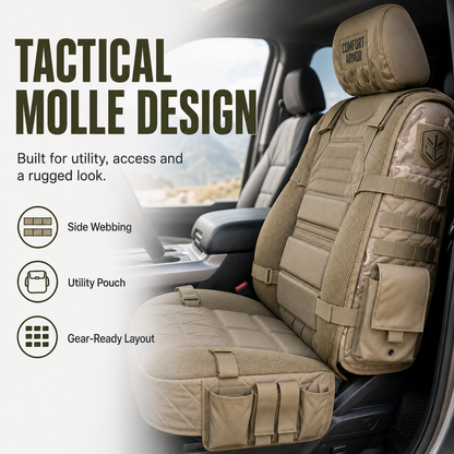 🚙 GearGuard™ – Tactical MOLLE Car Seat Organizer