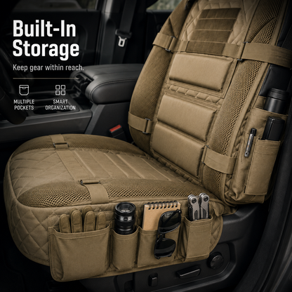 🚙 GearGuard™ – Tactical MOLLE Car Seat Organizer