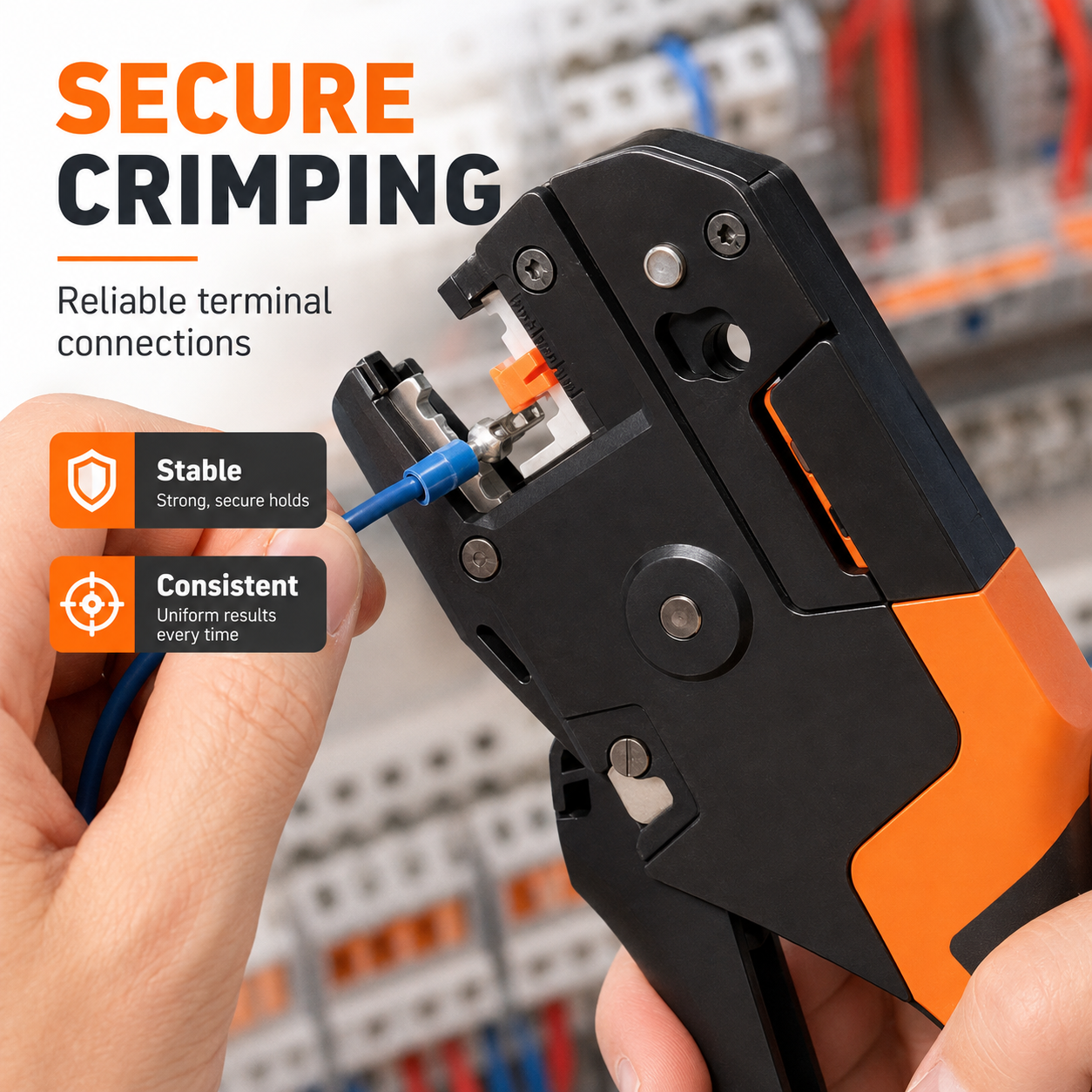3-in-1 Automatic Wire Stripper, Cutter & Crimper – Self-Adjusting Electrical Hand Tool