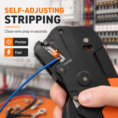 3-in-1 Automatic Wire Stripper, Cutter & Crimper – Self-Adjusting Electrical Hand Tool