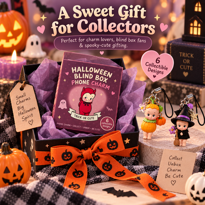 Halloween Blind Box Phone Charm – 1 of 6 Spooky Surprise Designs