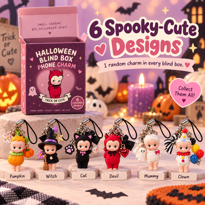 Halloween Blind Box Phone Charm – 1 of 6 Spooky Surprise Designs