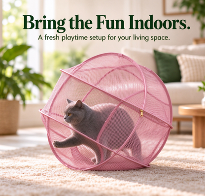 PurrHaven™ 360 Cat Playpen