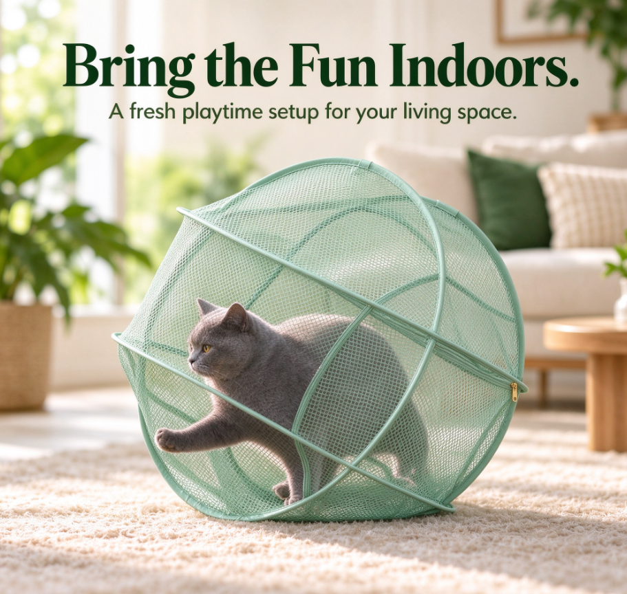 PurrHaven™ 360 Cat Playpen