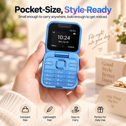 📱 MiniMuse™ Pocket Phone  – Stylish Mini Camera-Inspired Accessory for Everyday Carry