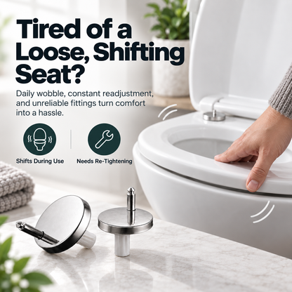 2 Counts Universal Toilet Seat Expansion Screw Bolts, Thickened Stainless Steel, Easy Top-Mount Installation for Loose Toilet Seats,sohochic