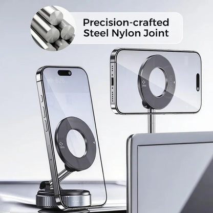 🔥 Retractable Car Phone Mount - 360° Magnetic Holder