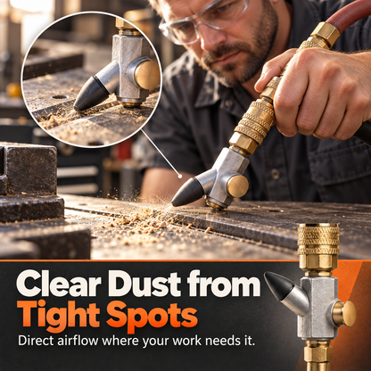 🔧 AirBlast Pro™ Inline Air Blow Gun – Quick-Release Cleaning Nozzle